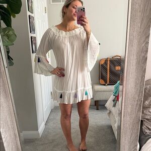Surf Gypsy White Tassel Swim Coverup